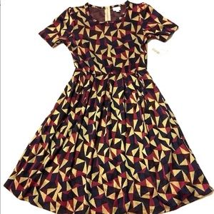 ⬇️$40 lularoe Amelia dress geometric jacquard